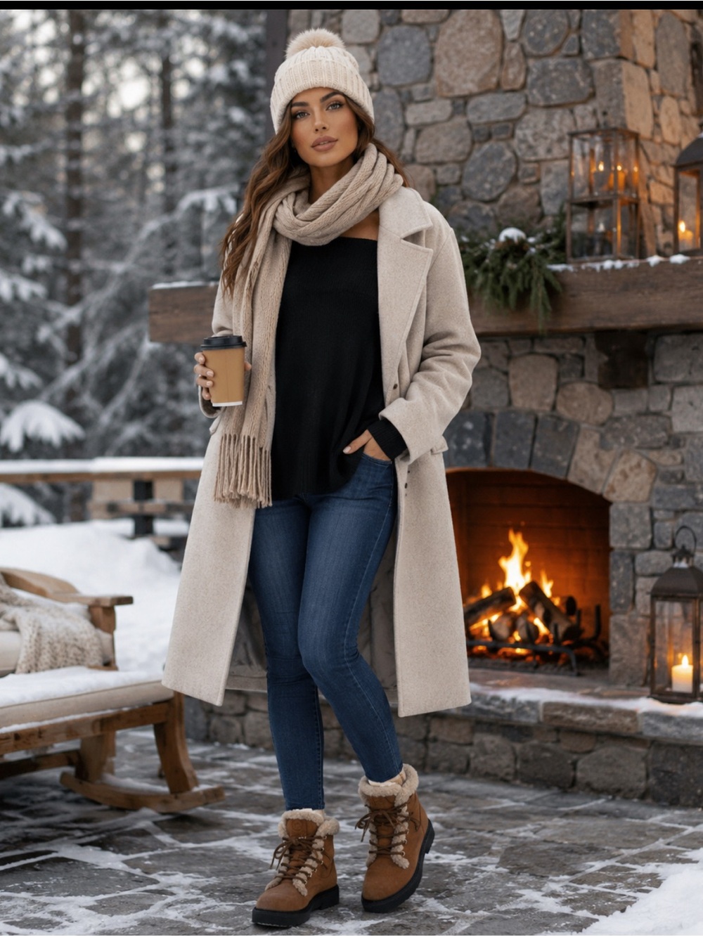 Michael Kors Trudy ankle Tan suede with faux fur lining.